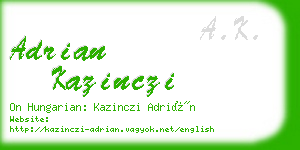 adrian kazinczi business card